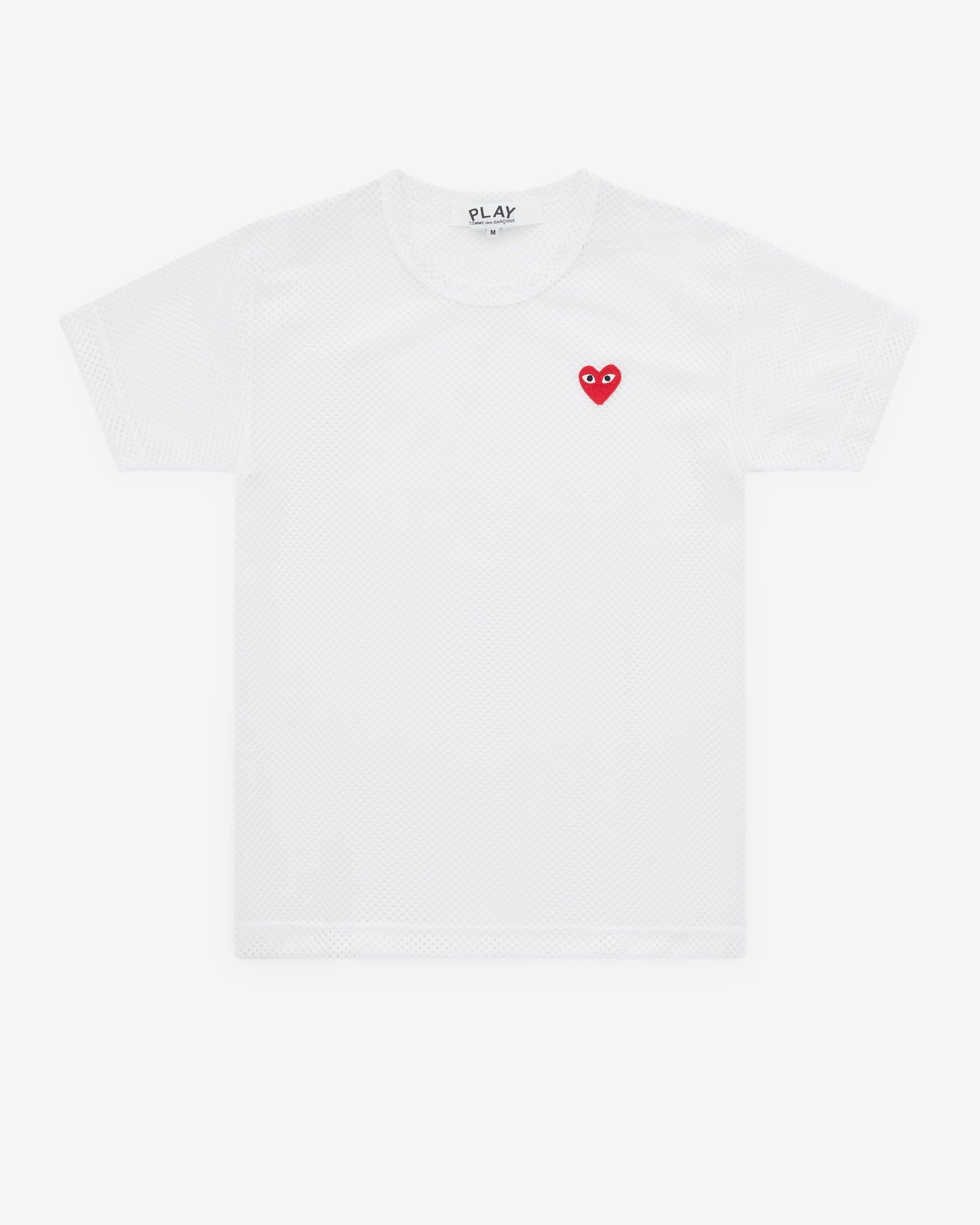 Play - Mesh T-Shirt Red Heart - (White)